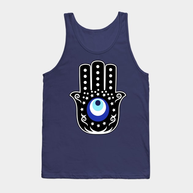 Hand of Hamsa evil eye Tank Top by livania